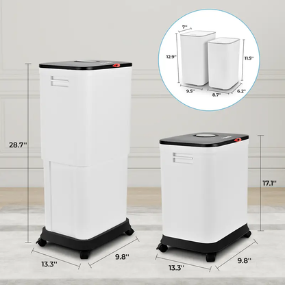 Adjustable Slim Kitchen Trash Can with Lid