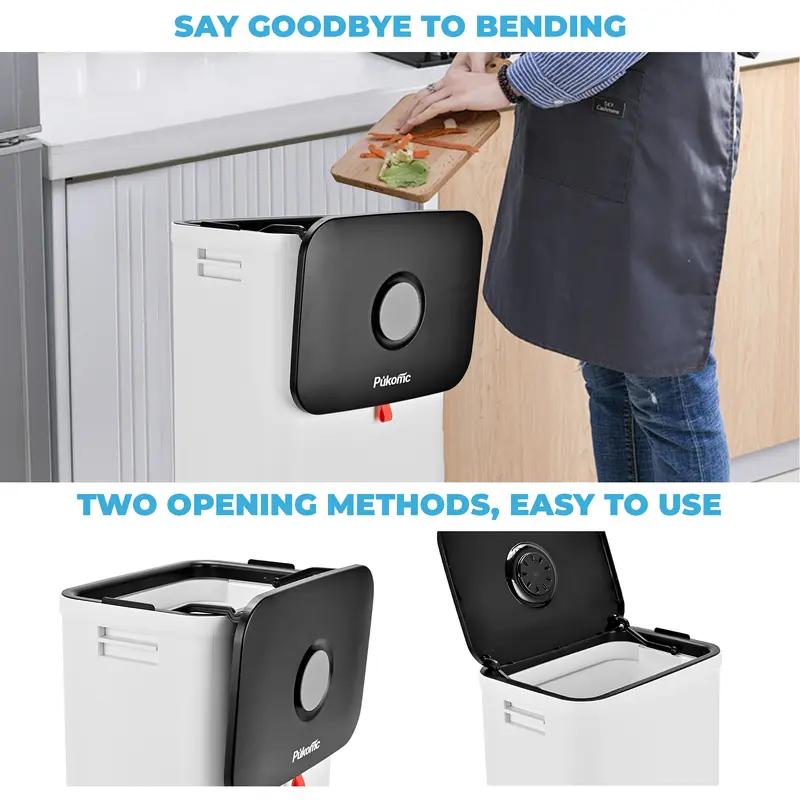 Adjustable Slim Kitchen Trash Can with Lid