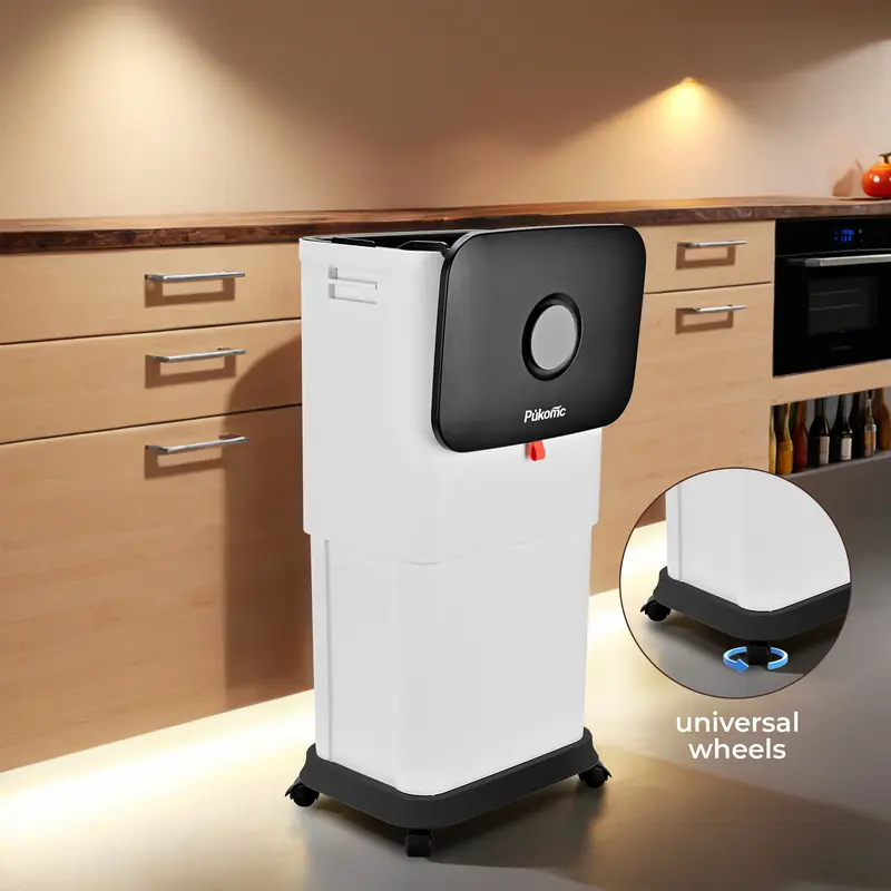 Adjustable Slim Kitchen Trash Can with Lid